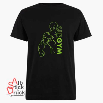 T-Shirt bedruckt mit AlbGym Mann