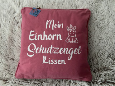 Kissen mit Aufdruck: Mein Einhorn Schutzengel Kissen