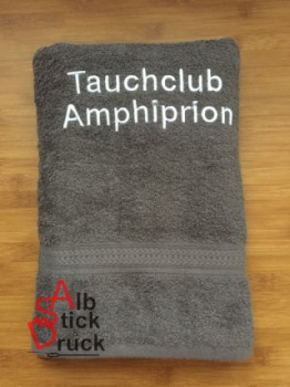 Handtuch bestickt mit Tauchclub Amphiprion